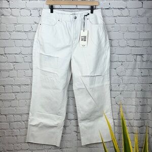 White DENIM Wide Leg 90’s Crop Jeans Size 11, NWT